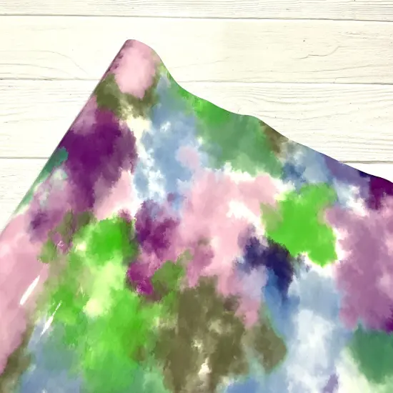 Tie-dye Watercolor Glossy Vinyl Orange/purple {2}