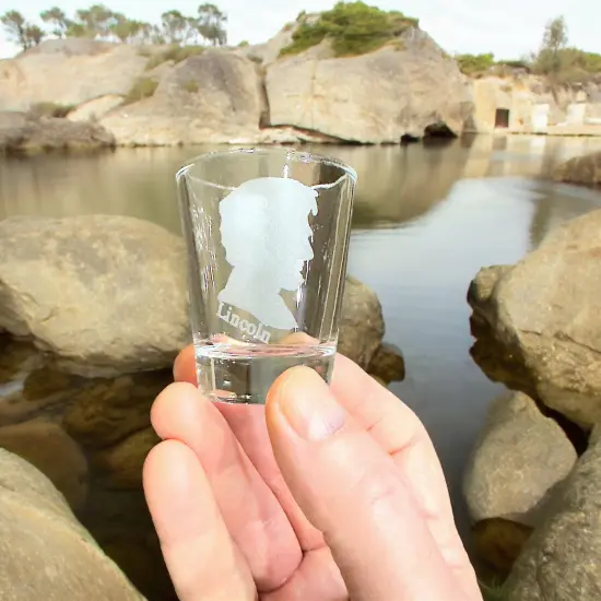 2oz Abe Lincoln Shot Glass {3}