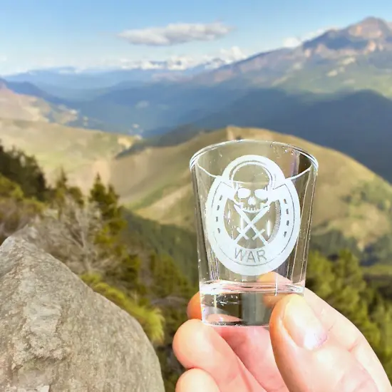 2oz Four Horsemen WAR Shot Glass {2}