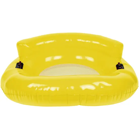 Northlight 43" Yellow Bubble Seat Inflatable Swimming Pool Float {1}