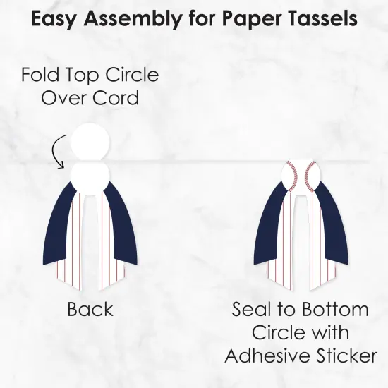 Big Dot of Happiness Batter Up - Baseball - DIY Baby Shower or Birthday Party Pennant Garland Decoration - Triangle Banner - 30 Pieces {7}