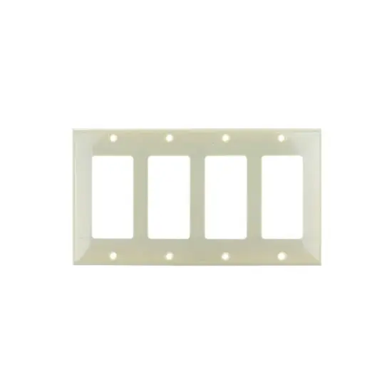 SUNLITE 4 Gang Decorative Plate Ivory Color E304I {1}