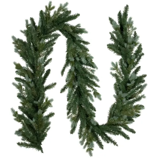 Northlight Real Touch&trade;️ Blue Spruce Artificial Christmas Garland - 9' x 14" - Unlit Green {1}