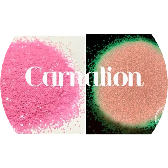 Polyester Glitter - Carnation - Glow in the Dark by Glitter Heart Co.&trade; {1}