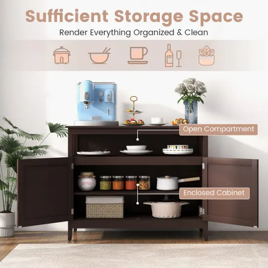Modern Wooden Kitchen Storage Cabinet Brown {5}
