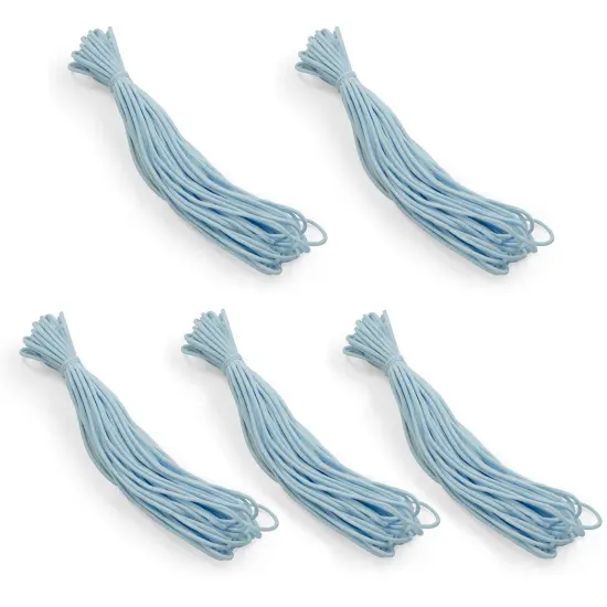 50 Yards of 1/8" Soft Knit Elastic Cord Baby Blue {1}
