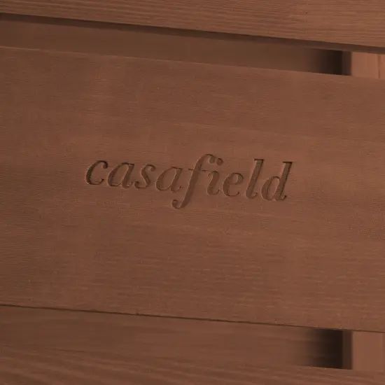 Casafield Adirondack Side Table, Cedar Wood Outdoor End Table with Shelf for Patio, Deck, Lawn and Garden {5}