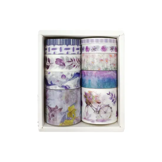 Wrapables Decorative Washi Tape Box Set (10 Rolls) Purple Tones {1}