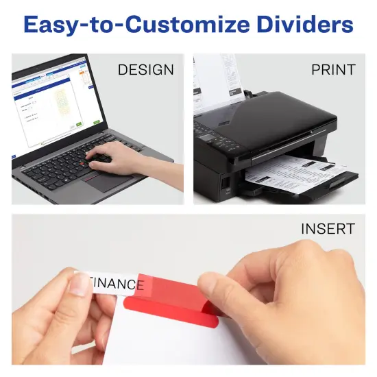 Avery Extra-Wide Big Tab Insertable Dividers for 3 Ring Binders, 8-Tab Sets, White Paper, Multicolor Tabs, Works With Sheet Protectors, 6 Sets (21211) {4}