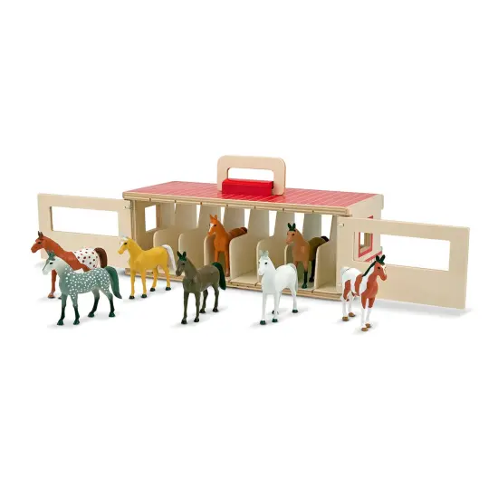 Take-Along Show-Horse Stable Play Set {3}