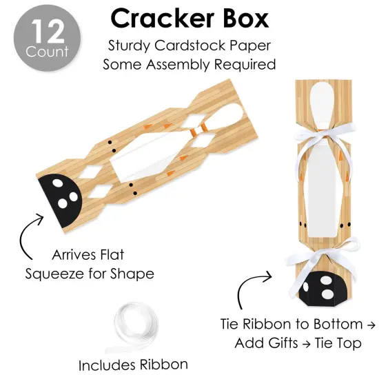 Big Dot of Happiness Strike Up the Fun - Bowling - No Snap Birthday Party or Baby Shower Party Table Favors - DIY Cracker Boxes - Set of 12 {6}
