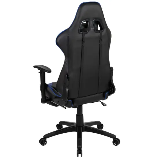 Emma and Oliver Z300 Gaming Racing Office Ergonomic PC Chair with Reclining Back and Footrest Blue {4}