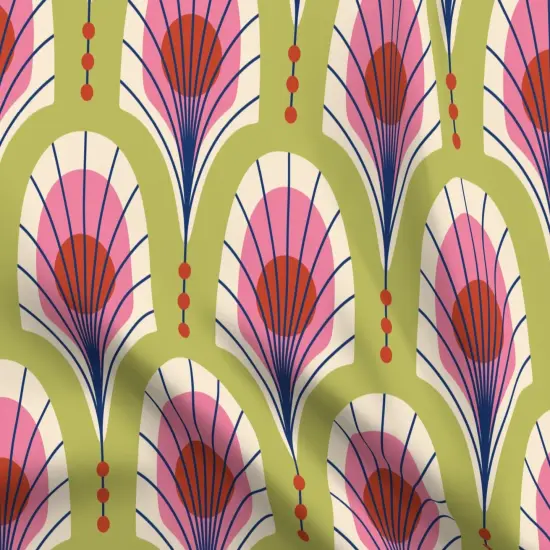 Various Fabrics by the Yard or Fat Quarter Animal Print Art Deco Bold Modern Feathers Custom Printed Fabric by Spoonflower {5}