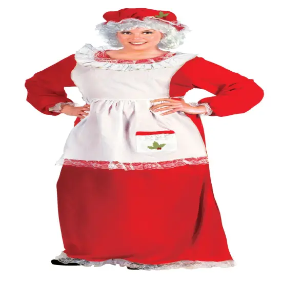 Fun World Red and White Plush Mrs. Santa Claus Women Adult Christmas Costume - Plus Size {1}
