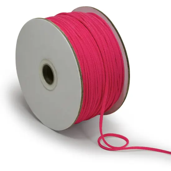 1/8" Soft Knit Elastic Cord - 100 Yard Spool Fuchsia {1}