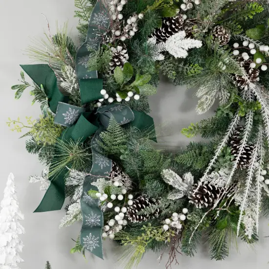 Northlight Solid Green Wired Edge Craft Christmas Ribbon 2.5 x 10 Yards {7}