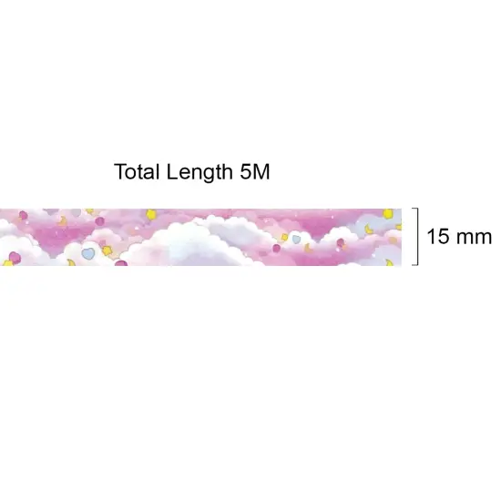 Wrapables Washi Masking Tape Pink Clouds {4}