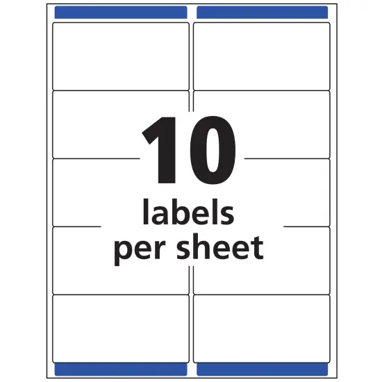 Avery Matte Clear Shipping Labels, Sure Feed Technology, Laser, 2" x 4", 500 Labels (5663) {5}