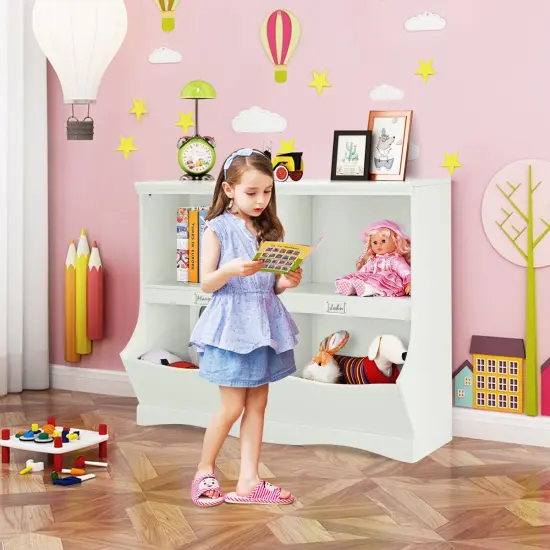 Costway Kids Storage Unit Bookshelf Bookcase Toy Organizer Bookshelf Bookcase {5}