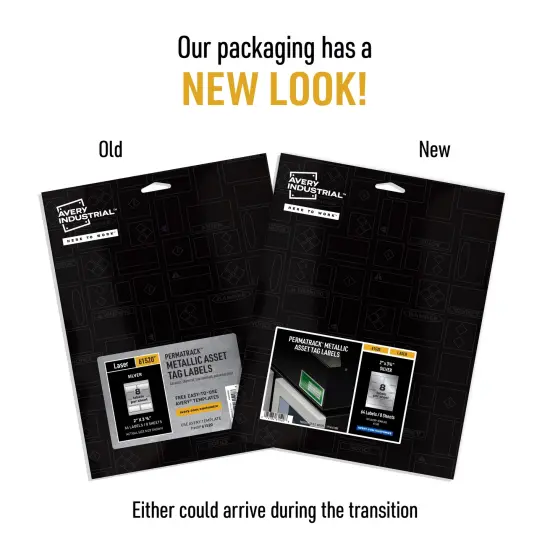 Avery PermaTrack Metallic Asset Tag Labels, 2" x 3-3/4", 64 Asset Tags (61520) {2}