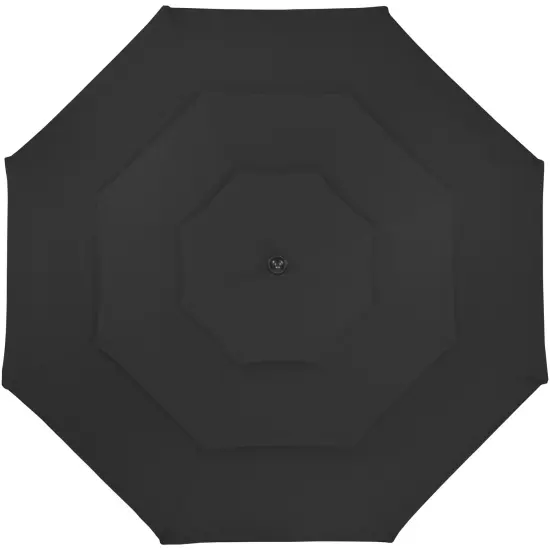 Northlight 9.75ft Outdoor Patio Market Umbrella with Hand Crank and Tilt, Black {4}
