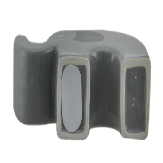 Whimsical Gray Ceramic Elephant Kids Money Bank {5}