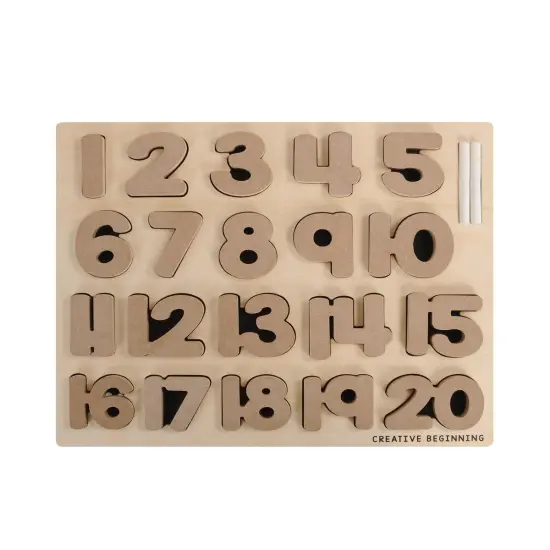 Creative Beginning Chalkboard-Based Alphabet & Number Puzzle Set {4}