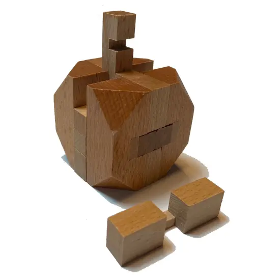 WE Games Solid Wood 3D Cube Puzzle with Slanted Corners {3}