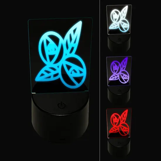 Roses Pair 3D Illusion LED Night Light Sign Nightstand Desk Lamp {1}