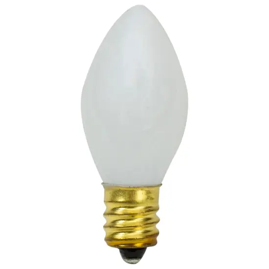 Northlight C7 Opaque Christmas Replacement Bulbs - White - 4ct {3}