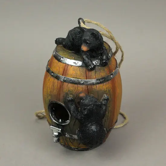 Resin Black Bears Decorative Birdhouse {5}