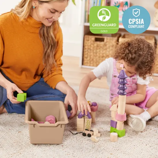 Scoop Front Storage Bins, Multipurpose Organization, 20-Pack Sand {6}