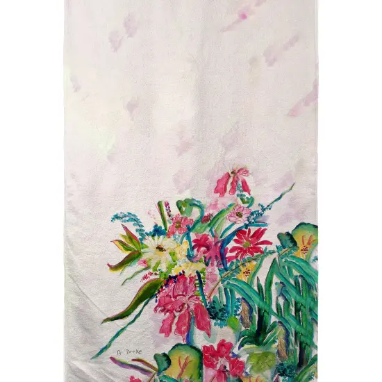 Betsy Drake Multi Floral Beach Towel Multicolor {1}