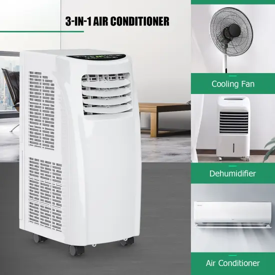 Costway 5500 BTU (8000BTU ASHRAE) Portable Air Conditioner & Dehumidifier Function Remote {2}