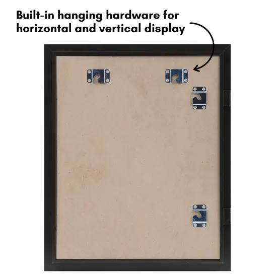 Americanflat 10x12.5 Kids Art Frame - 8.5x11 with Mat or 10x12.5 without Mat - Kids Artwork Frame - Magnetic Frame Closure - Shatter Resistant Glass - Hanging Hardware {5}