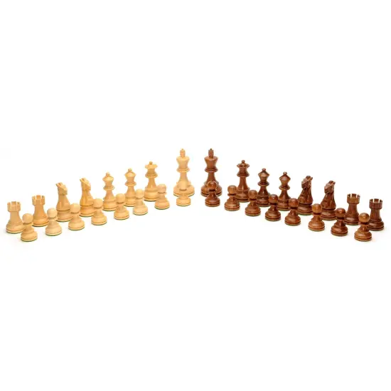 WE Games Weighted English Staunton Wood Chess Pieces in Box, 3.5 in. King {3}