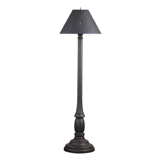 Brinton House Floor Lamp Americana Black w/shade {1}