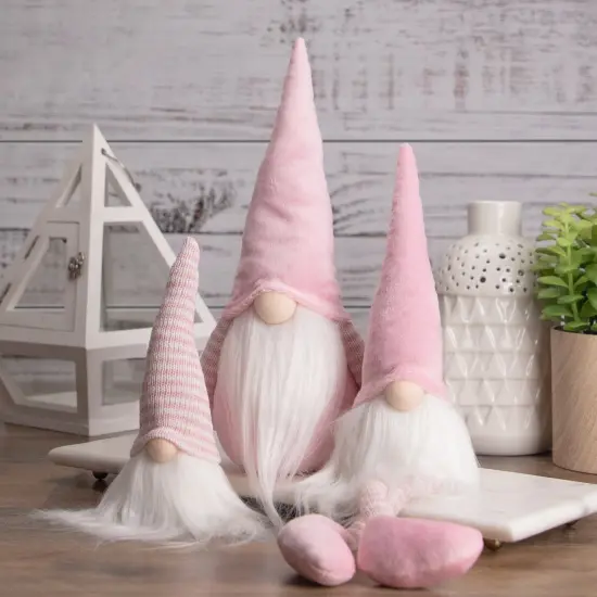 Northlight 12" Pink and White Spring Gnome {3}