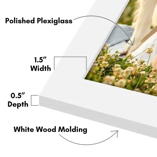 Americanflat Gallery Poster Frame - Wooden Picture Frame for Wall Art - Plexiglass Cover - Hanging Hardware for Horizontal or Vertical Display {3}