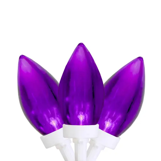 Northlight LED C9 Christmas Lights - Purple - 16' White Wire - 25ct {1}