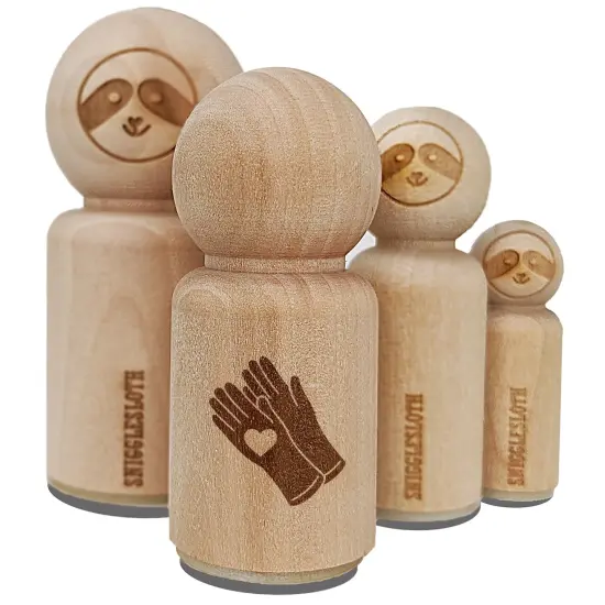 Caring Rubber Gloves Sanitizing Heart Rubber Stamp for Stamping Crafting Planners {2}