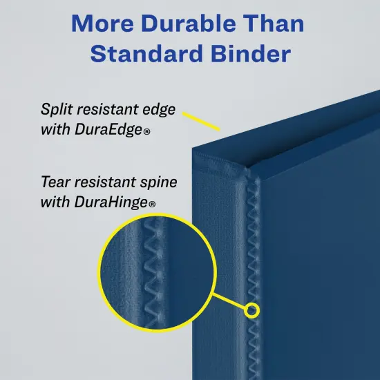 Avery 1" Durable View 3 Ring Binders, Slant Rings, 220-Sheet Capacity, Blue, 4 Pack (17705) {4}