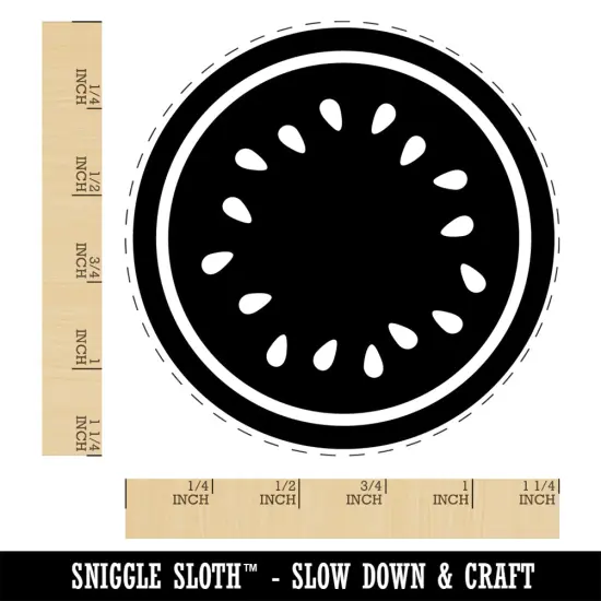 Inside of Whole Melon Rubber Stamp for Stamping Crafting Planners {1}