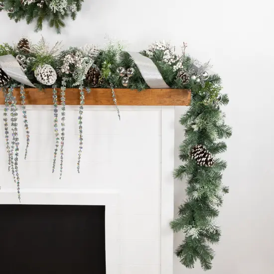 Northlight 9' x 12" Colorado Blue Spruce Artificial Christmas Garland, Unlit Green {7}