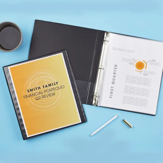 Avery Economy View 3 Ring Binder, 1/2 Inch Round Rings, 4 Black Binders (05705) {6}