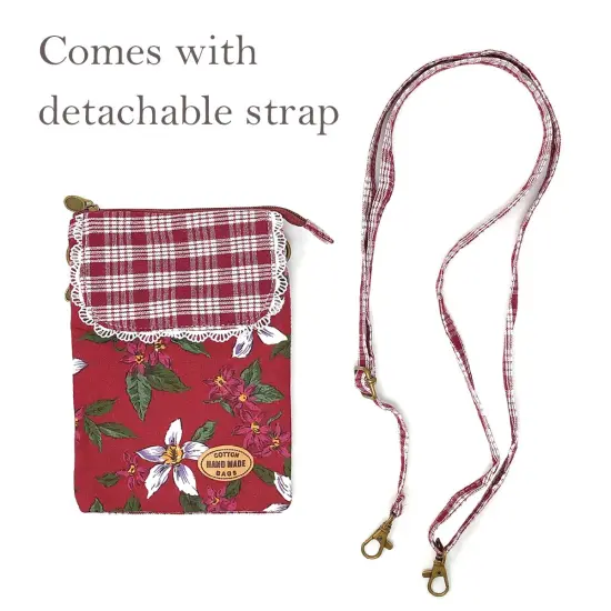 Wrapables Mini Crossbody Cell Phone Bag Front Flap / Red {6}