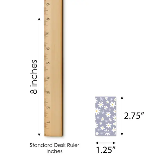 Big Dot of Happiness Purple Daisy Flowers - Mini Candy Bar Wrapper Stickers - Floral Party Small Favors - 40 Count {6}