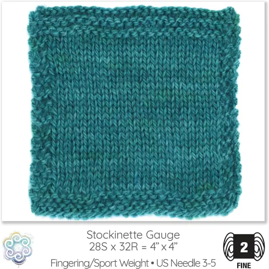 Organic Wool Yarn - Ecolana Certified Organic, Pacific Northwest Hand Dyed, #2 Fingering /Sport Weight, Knit, Crochet, Weave. Tidal Wave {4}