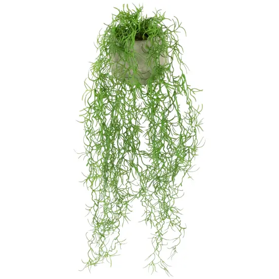 Northlight Artificial Cascading Succulent Plant in Gray Stone Pot - 22" Green {4}