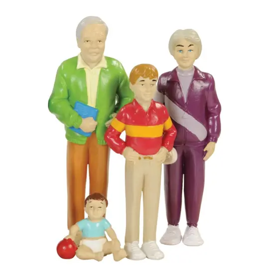 Creative Minds Multi-Generational Block Family Play Set - Caucasian {5}